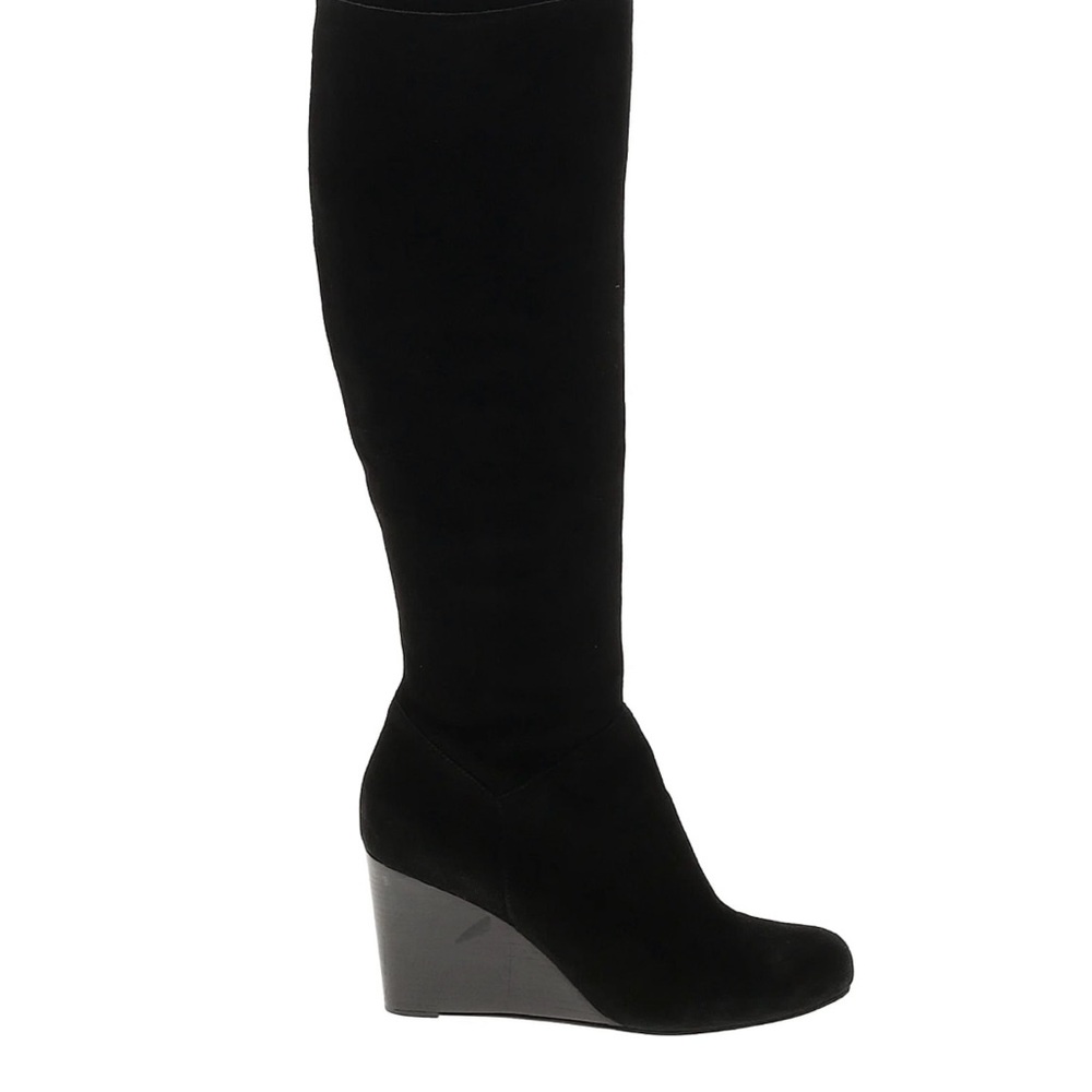 Cole Haan Black Wedge Knee-High Boots